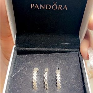 3 set pandora rings. Size 6